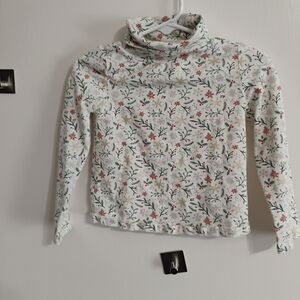 Tahari Kids Floral Long Sleeve Turtleneck